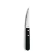 Amefa Saloon 18/10 Stainless Steel Black wood Handled Steak knife - pack size 12