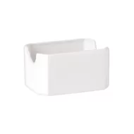 Steelite Simplicity Vitrified Porcelain White Rectangular Sugar Sachet Holder - pack size 12