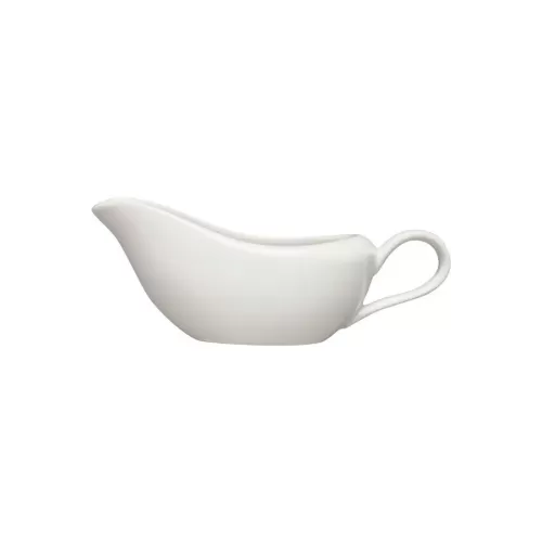 Elia Glacier Bone China White Sauce Boat 9.5cl - pack size 2