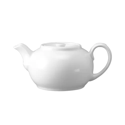Churchill White Holloware Vitrified Porcelain White Nova Teapot 42cl 15oz - pack size 4