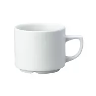 Churchill White Holloware Vitrified Porcelain White Stacking Maple Teacup 19.6cl 6.9oz - pack size 24