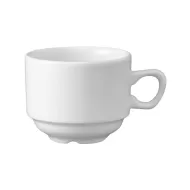 Churchill White Holloware Vitrified Porcelain White Stacking Nova Teacup 21cl 7.4oz - pack size 24