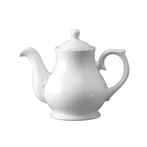 Churchill White Holloware Vitrified Porcelain White Sandingham Teapot 42cl 14.8oz - pack size 4