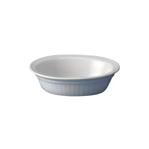 Churchill Cookware Vitrified Porcelain White Oval Stackable Pie Dish 15.2x11.3cm 45cl 15.8oz - pack size 12