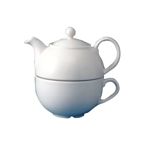 Churchill Snack Attack Vitrified Porcelain White One Cup Teapot Use With B1849 12.7oz - pack size 4