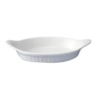 Churchill Cookware Vitrified Porcelain White Oval Eared Dish 23.2x12.5cm 38cl 13.4oz - pack size 6