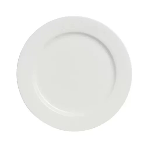 Elia Glacier Bone China White Round Plate 24cm - pack size 4