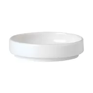 Steelite Simplicity Vitrified Porcelain White Round Trays Stackable 10.25cm - pack size 12