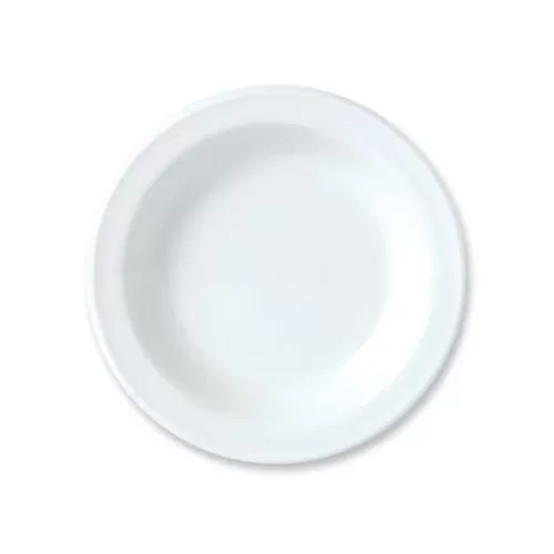 Steelite Simplicity Vitrified Porcelain White Round Butter Dish 10.25cm - pack size 24