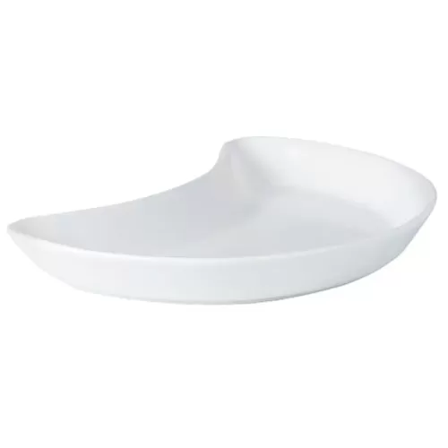 Steelite Simplicity Vitrified Porcelain White Salad Crescent 20.25cm - pack size 12