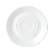 Steelite Simplicity Vitrified Porcelain White Round Taste Large Double Well Saucer 14.5cm - pack size 36
