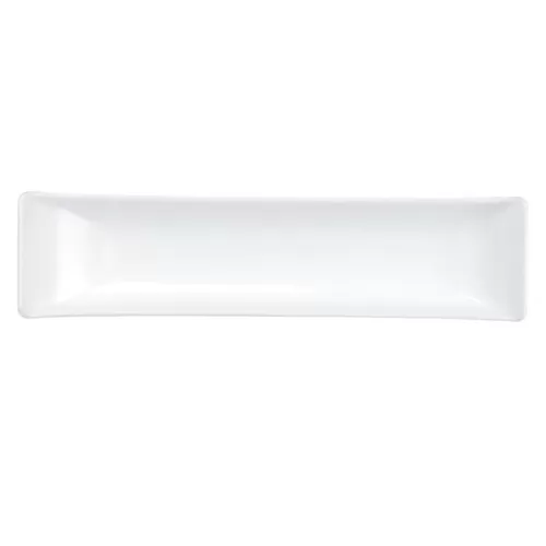 Churchill Buffet Alchemy Fine China White Rectangular Boat Dish 39.2cm 71cl 25oz - pack size 6