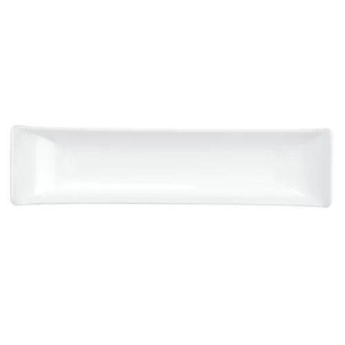 Churchill Buffet Alchemy Fine China White Rectangular Boat Dish 51.8cm 1.28ltr - pack size 4