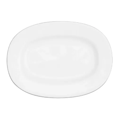 Churchill Alchemy White Fine China Oval Plate 34cm - pack size 6