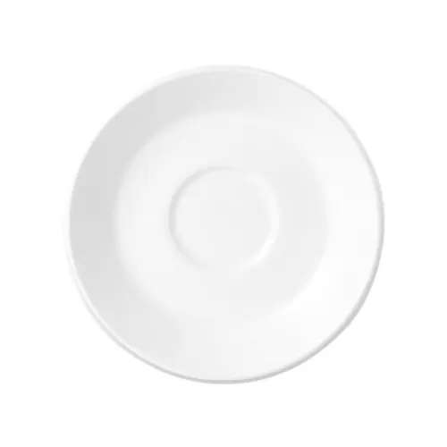 Steelite Simplicity Vitrified Porcelain White Round Slimline Saucer 15.25cm - pack size 36