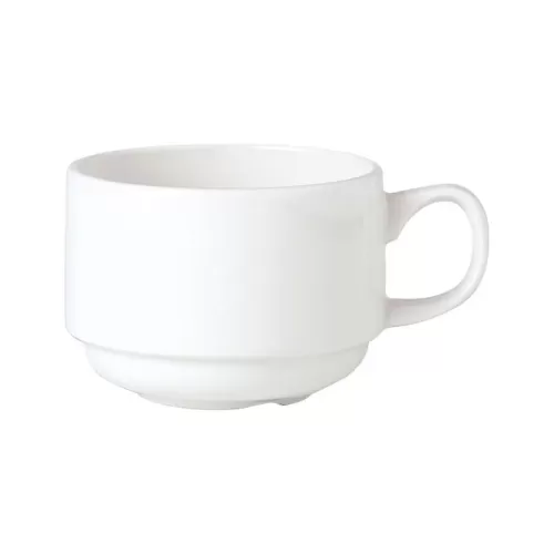 Steelite Simplicity Vitrified Porcelain White Stacking Cup 10oz - pack size 36