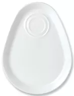 Steelite Simplicity Vitrified Porcelain White Dewdrop Combi-Tray 25.5cm - pack size 12