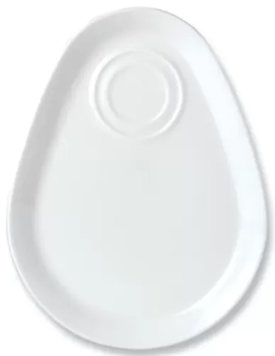 Steelite Simplicity Vitrified Porcelain White Dewdrop Combi-Tray 25.5cm - pack size 12