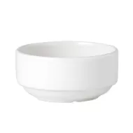 Steelite Simplicity Vitrified Porcelain White Round Soup Cup Stackable 28.5cl - pack size 36