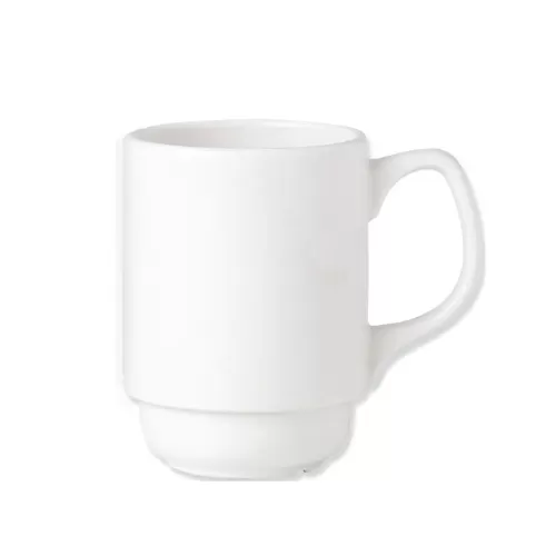 Steelite Simplicity Vitrified Porcelain White Club Mug 26cl - pack size 36