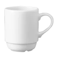 Churchill White Holloware Vitrified Porcelain White Stacking Mug 28cl 9.9oz - pack size 24