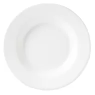 Steelite Simplicity Vitrified Porcelain White Round Soup Plate 24cm - pack size 24