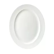 Churchill Classic Vitrified Porcelain White Oval Plate 36.5cm - pack size 6