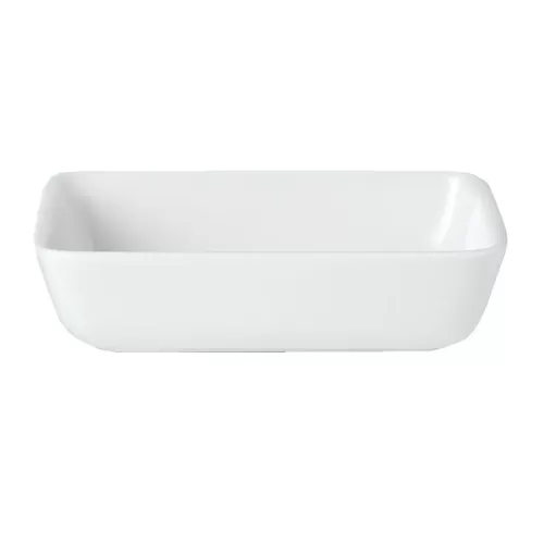 Steelite Simplicity Vitrified Porcelain White Rectangular Trays 12.3x16.5cm - pack size 12