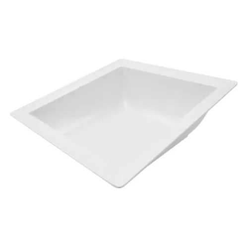 Dalebrook Dover Melamine White Square Angled Bowl 37.5cm 5.4 Litre - pack size 1