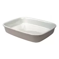 Steelite Simplicity Cookware Vitrified Porcelain White Oblong Roaster 25.5x30.5cm - pack size 6