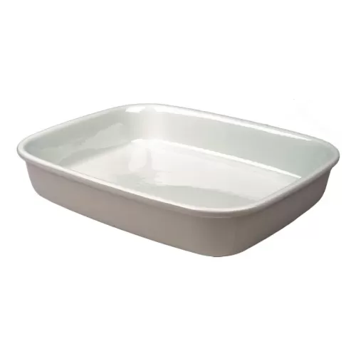 Steelite Simplicity Cookware Vitrified Porcelain White Oblong Roaster 25.5x30.5cm - pack size 6