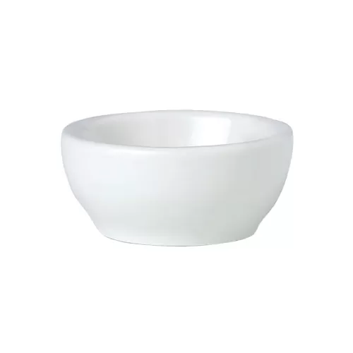 Steelite Simplicity Vitrified Porcelain White Round Butter Dish 2.85cl - pack size 36