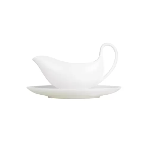 Wedgwood Connaught Bone China White Sauce Boat 36cl 12.5oz - pack size 1
