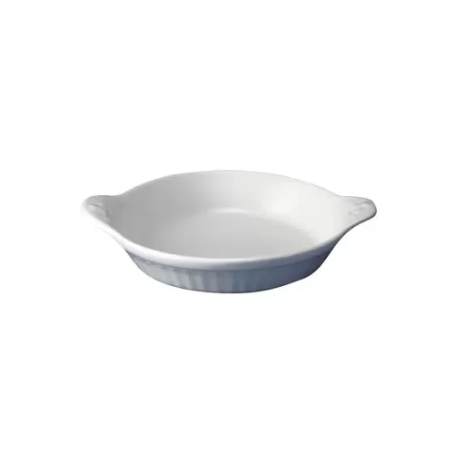Churchill Cookware Vitrified Porcelain White Round Eared Dish 15.2x12.5cm 18cl 6.3oz - pack size 1