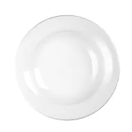 Churchill Profile Vitrified Porcelain White Round Rimmed Bowl 24.9cm 50cl 17.6oz - pack size 1