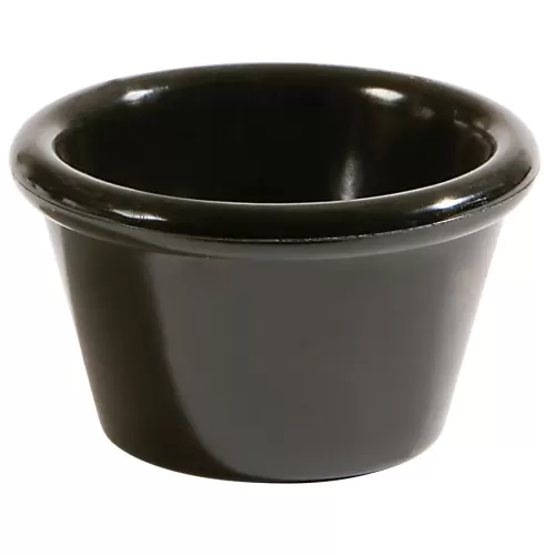Carlisle Plain Black Round Melamine Ramekin 12cl 4oz - pack size 1