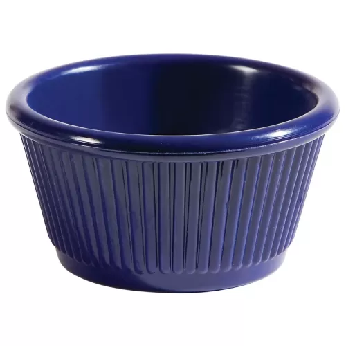 Carlisle Cobalt Blue Fluted Melamine Round Ramekin 6cl 2oz - pack size 1