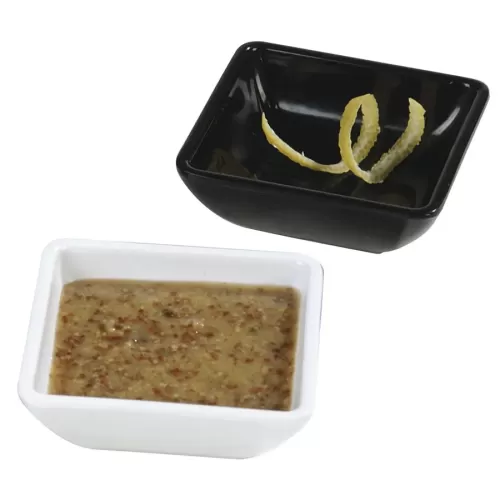 Carlisle Plain White Square Melamine Ramekin 6cl 2oz - pack size 1