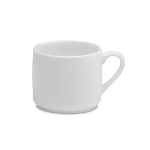 Elia Glacier Bone China White Cup 10cl - pack size 6