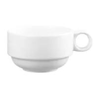Churchill Profile Vitrified Porcelain White Stacking Cup 28cl 9.9oz - pack size 12