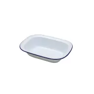 Enamel Oblong Pie Dish 16cm - pack size 1