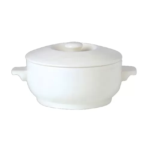 Steelite Simplicity Vitrified Porcelain White Round Soup Bowl No Lid 42.5cl - pack size 6