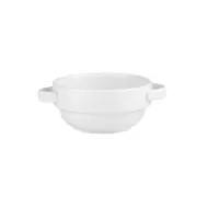 Churchill Profile Vitrified Porcelain White Round Handled Stacking Bowl 11.5cm 36cl 12.6oz - pack size 6