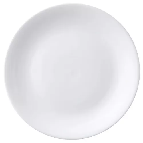 Superwhite Porcelain Round Coupe Plate 22cm - pack size 6