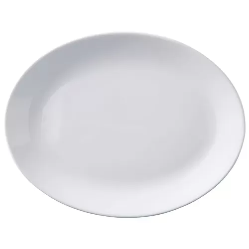 Superwhite Porcelain Oval Plate 24cm - pack size 6