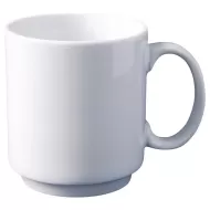 Superwhite Porcelain Stacking Mug 34cl 12oz - pack size 12