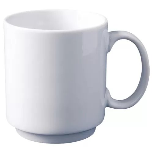 Superwhite Porcelain Stacking Mug 34cl 12oz - pack size 12