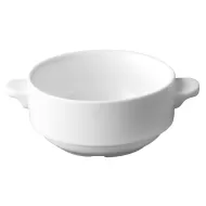 Superwhite Porcelain Round Lugged Stacking Soup Bowl 28cl 10oz - pack size 12