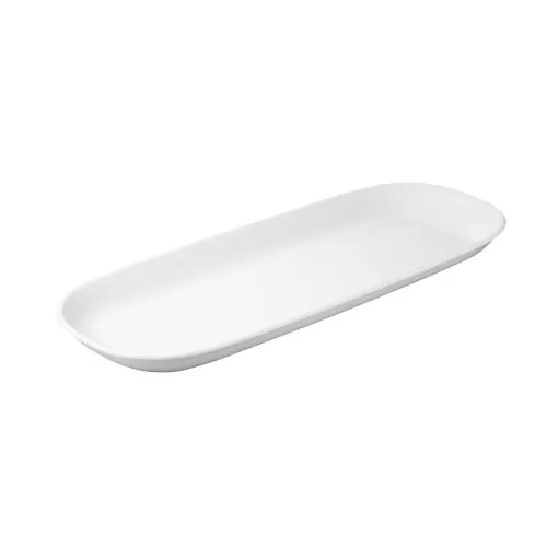 Superwhite Porcelain Oblong Platter 54x21x3.5cm - pack size 1