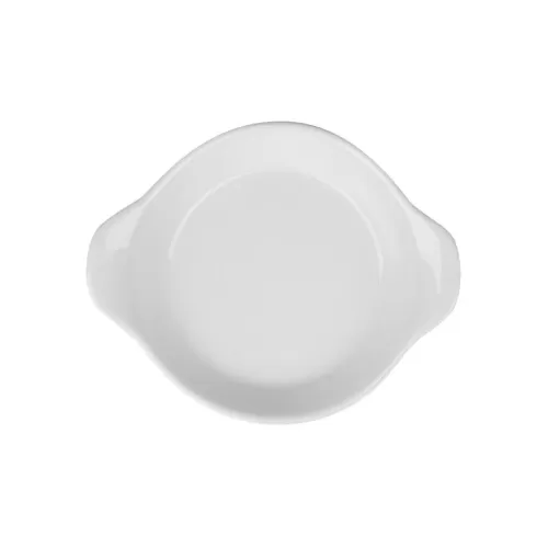 Superwhite Porcelain Round Eared Dish 18cm - pack size 6